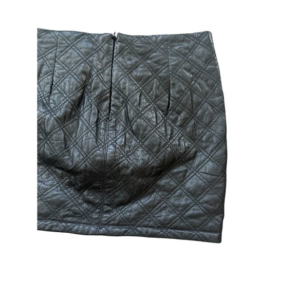 ZARA Womens Black Gold Quilted Mini Skirt Size Small - Picture 7 of 7